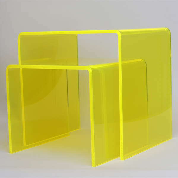 Yellow Edge-Lit Acrylic Table
