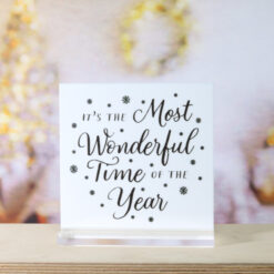 It's The Most Wonderful Time Of The Year Sign with Display Block
