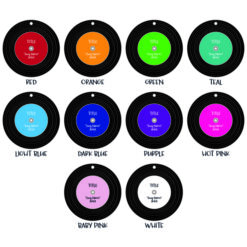 Colour Options - Vinyl Record Key Rings