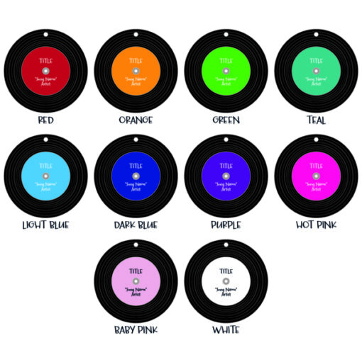 Colour Options - Vinyl Record Key Rings